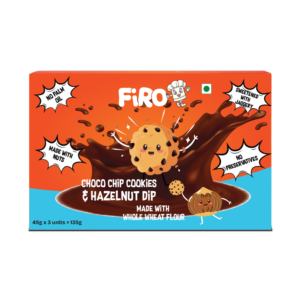FIRO Chocochip Cookies and Hazelnut Dip (Pack of 3) | Kids Treats