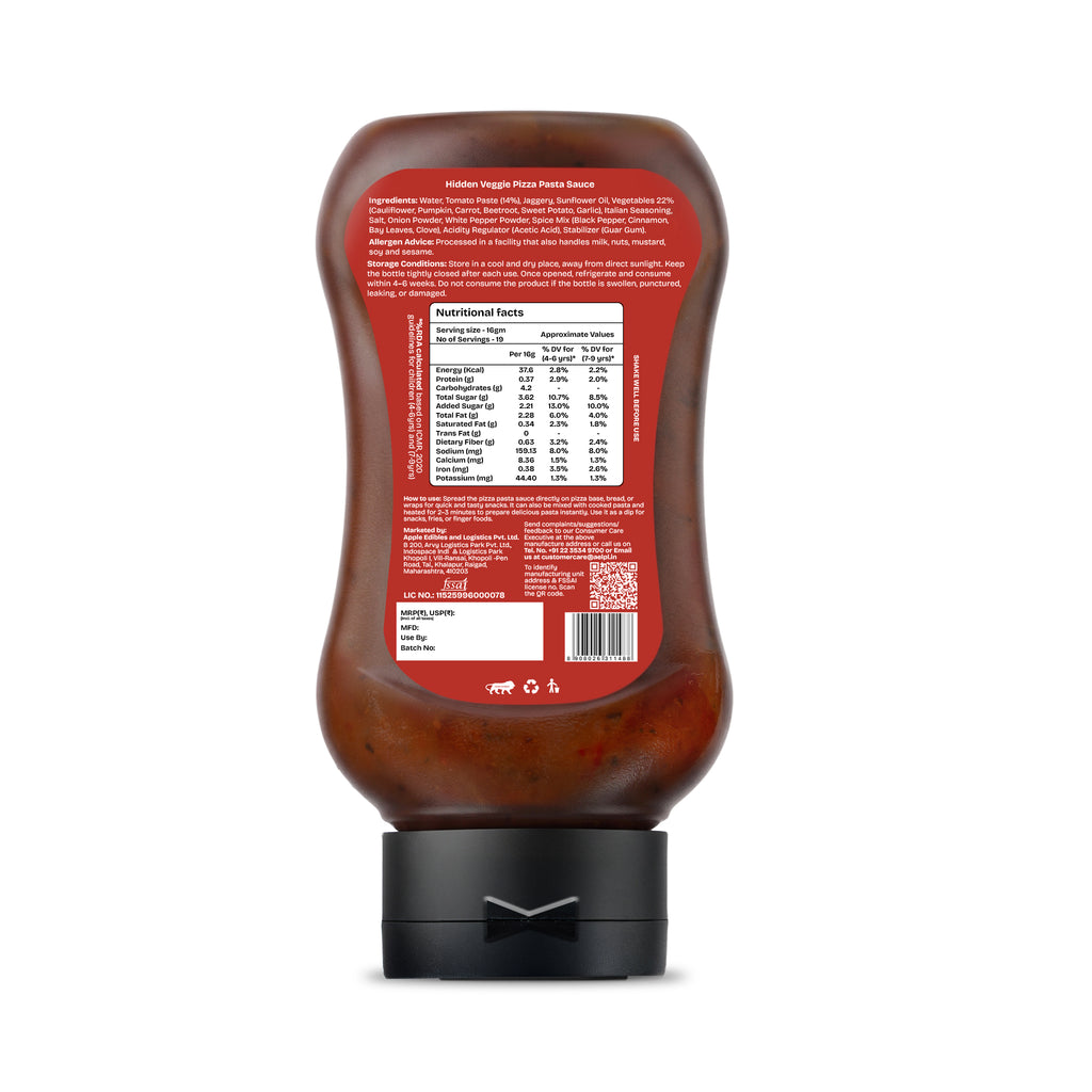 FIRO Hidden Veggie Pizza Pasta Sauce - A Smart & Yummy Choice for Kids