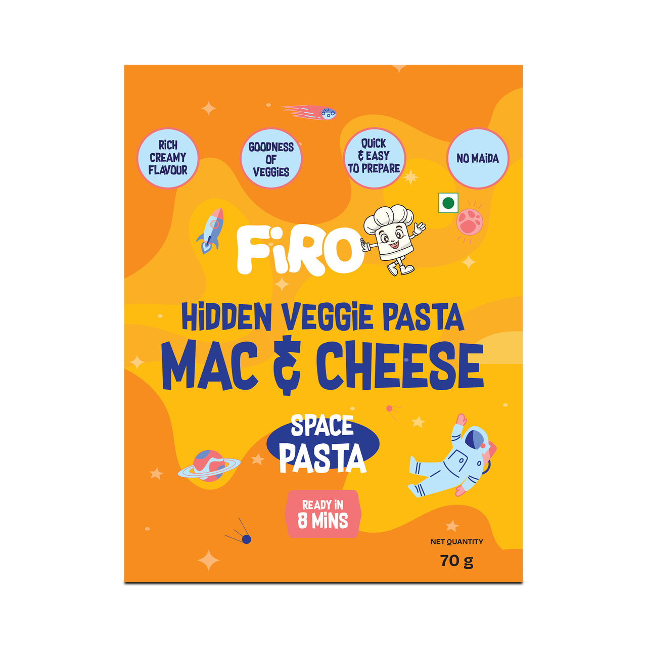 FIRO Space Hidden Veggie Mac & Cheese Pasta for Kids | Quick Creamy Pasta