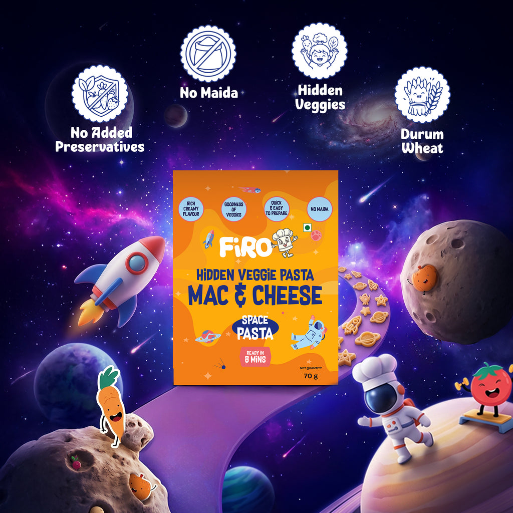 FIRO Space Hidden Veggie Mac & Cheese Pasta for Kids | Quick Creamy Pasta