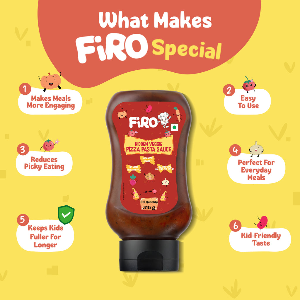 FIRO Hidden Veggie Pizza Pasta Sauce - A Smart & Yummy Choice for Kids