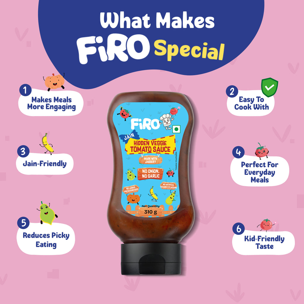 FIRO Jain Hidden Veggie Tomato Sauce | Rich Tomato Taste with Hidden Vegetables