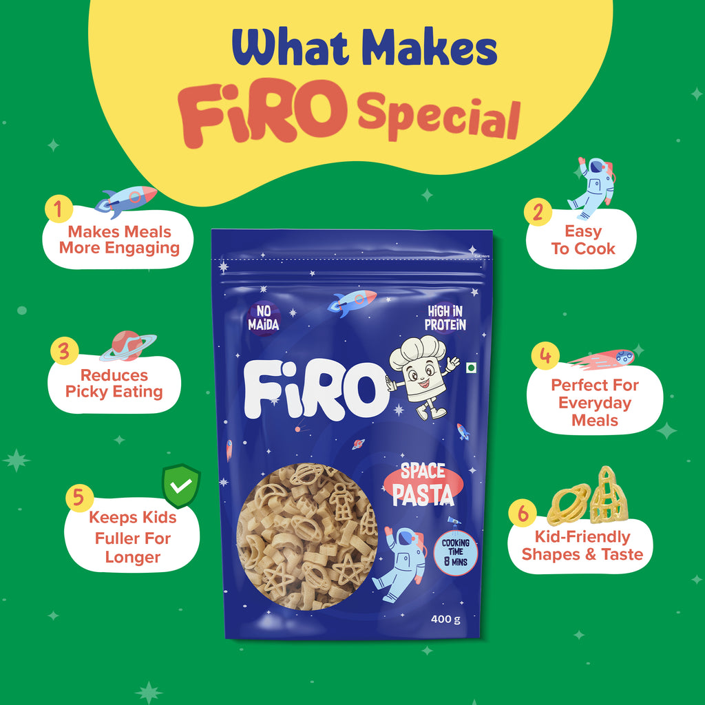 FIRO Space Shape Pasta for Kids | No Maida, Durum Wheat Pasta