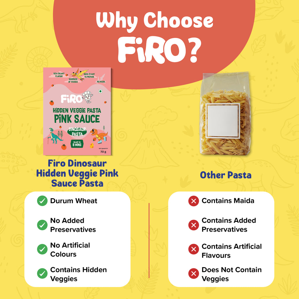 FIRO Dinosaur Hidden Veggie Pink Pasta Sauce for Kids |  No Preservatives