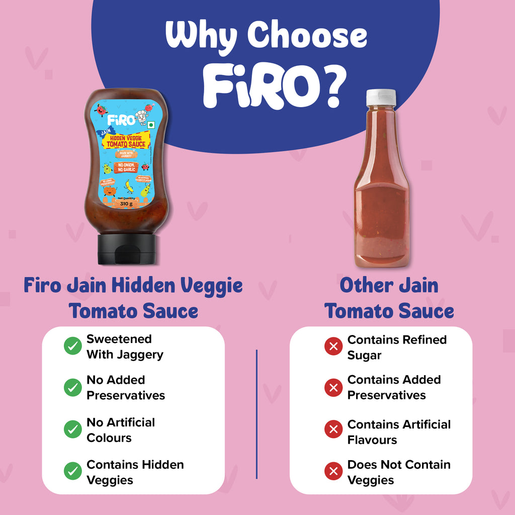 FIRO Jain Hidden Veggie Tomato Sauce | Rich Tomato Taste with Hidden Vegetables