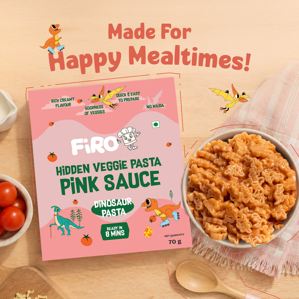 FIRO Dinosaur Hidden Veggie Pink Pasta Sauce for Kids |  No Preservatives