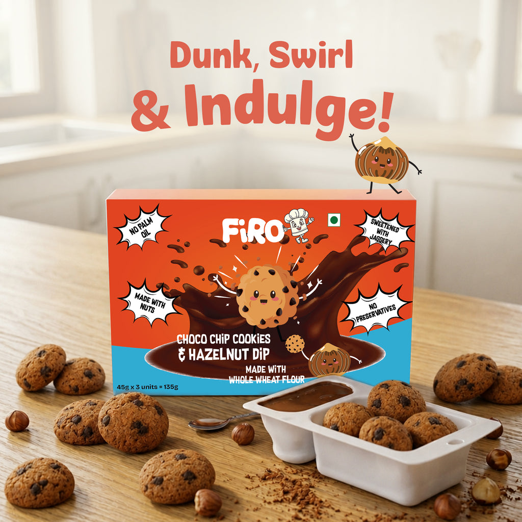 FIRO Chocochip Cookies and Hazelnut Dip (Pack of 3) | Kids Treats