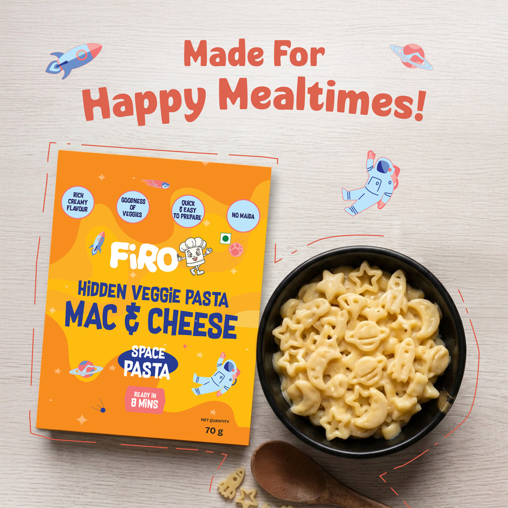 FIRO Space Hidden Veggie Mac & Cheese Pasta for Kids | Quick Creamy Pasta