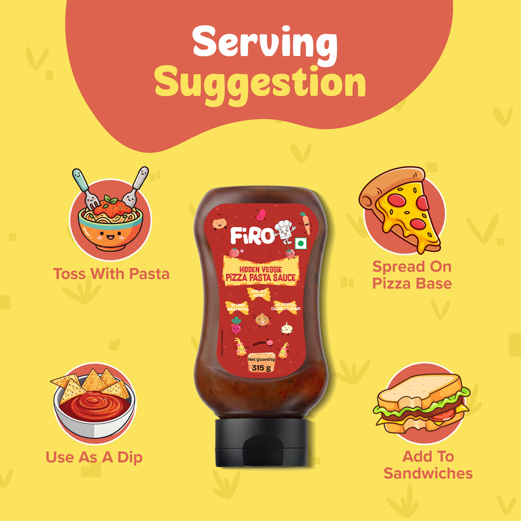 FIRO Hidden Veggie Pizza Pasta Sauce - A Smart & Yummy Choice for Kids