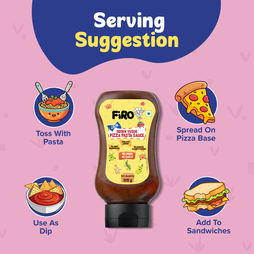 FIRO Jain Hidden Veggie Pizza Pasta Sauce | Rich & Flavorful Italian Sauce