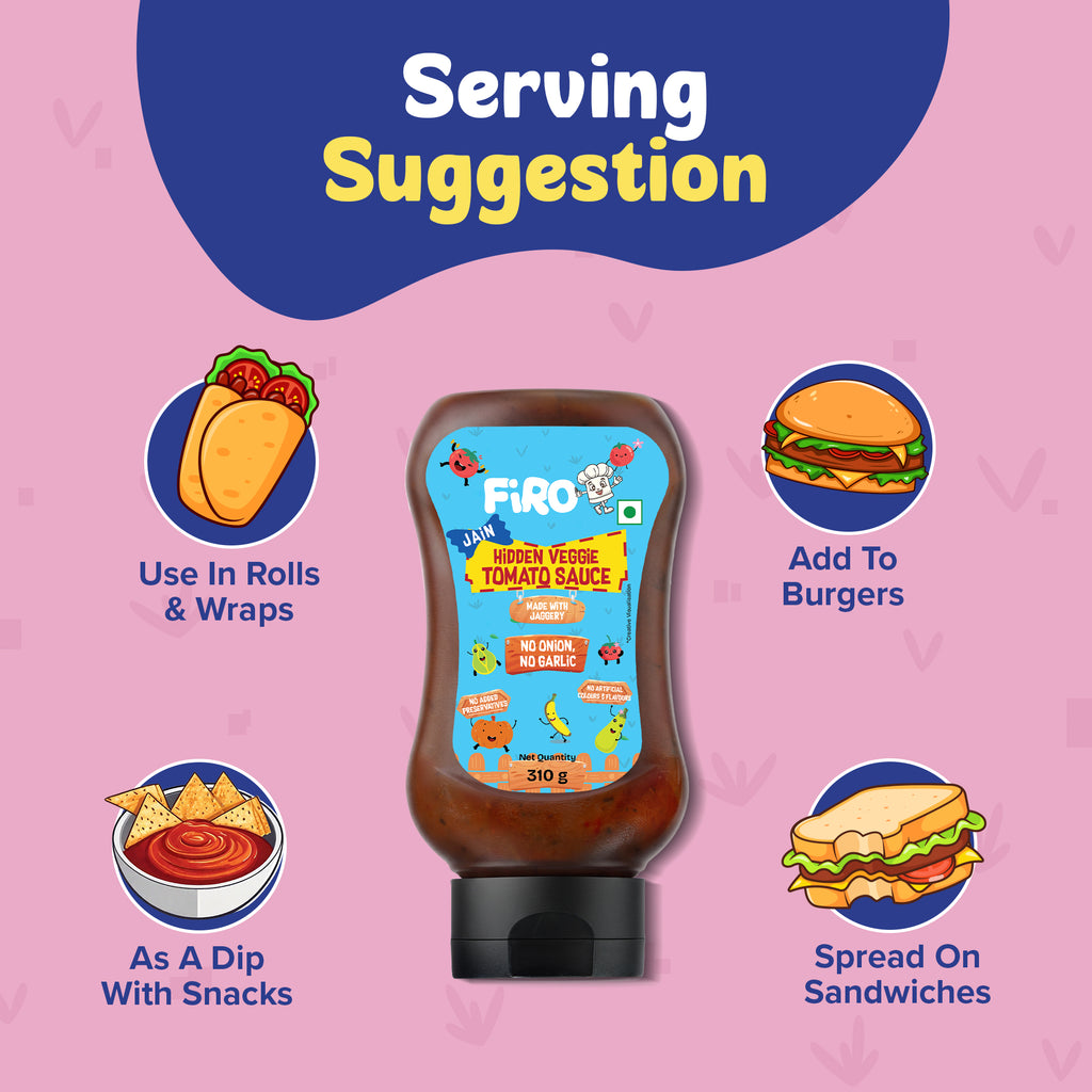 FIRO Jain Hidden Veggie Tomato Sauce | Rich Tomato Taste with Hidden Vegetables