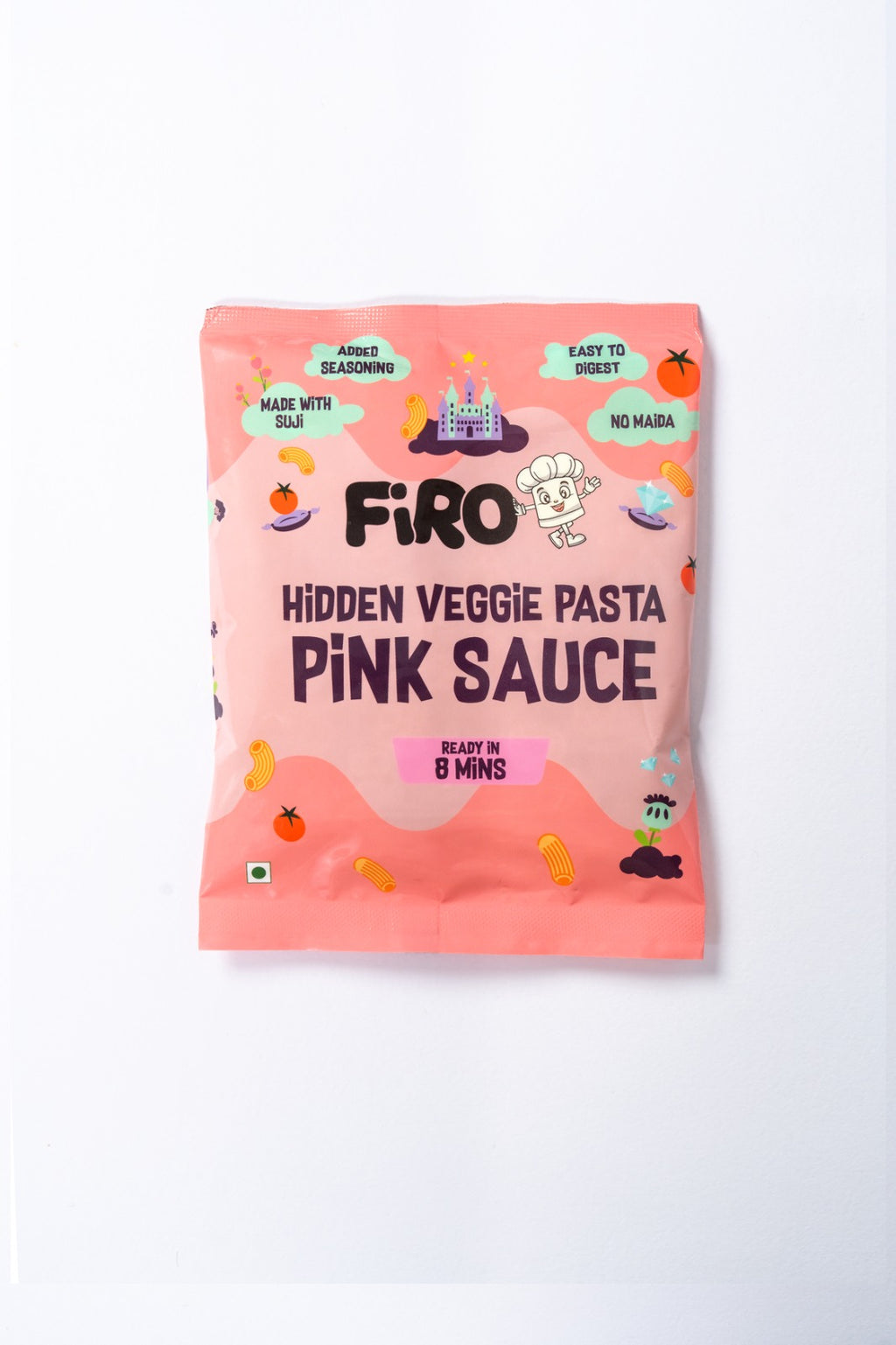 FIRO Fairytale Pink Sauce Shape Pasta for Kids (Hidden Veggies, No Maida, No Preservatives)