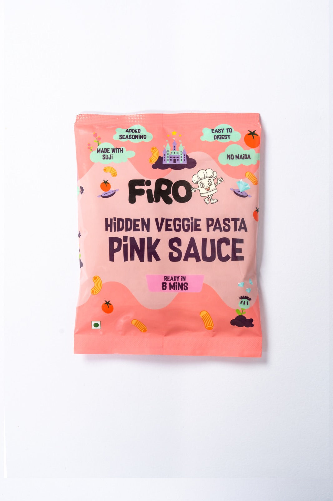FIRO Fairytale Pink Sauce Shape Pasta for Kids (Hidden Veggies, No Maida, No Preservatives)