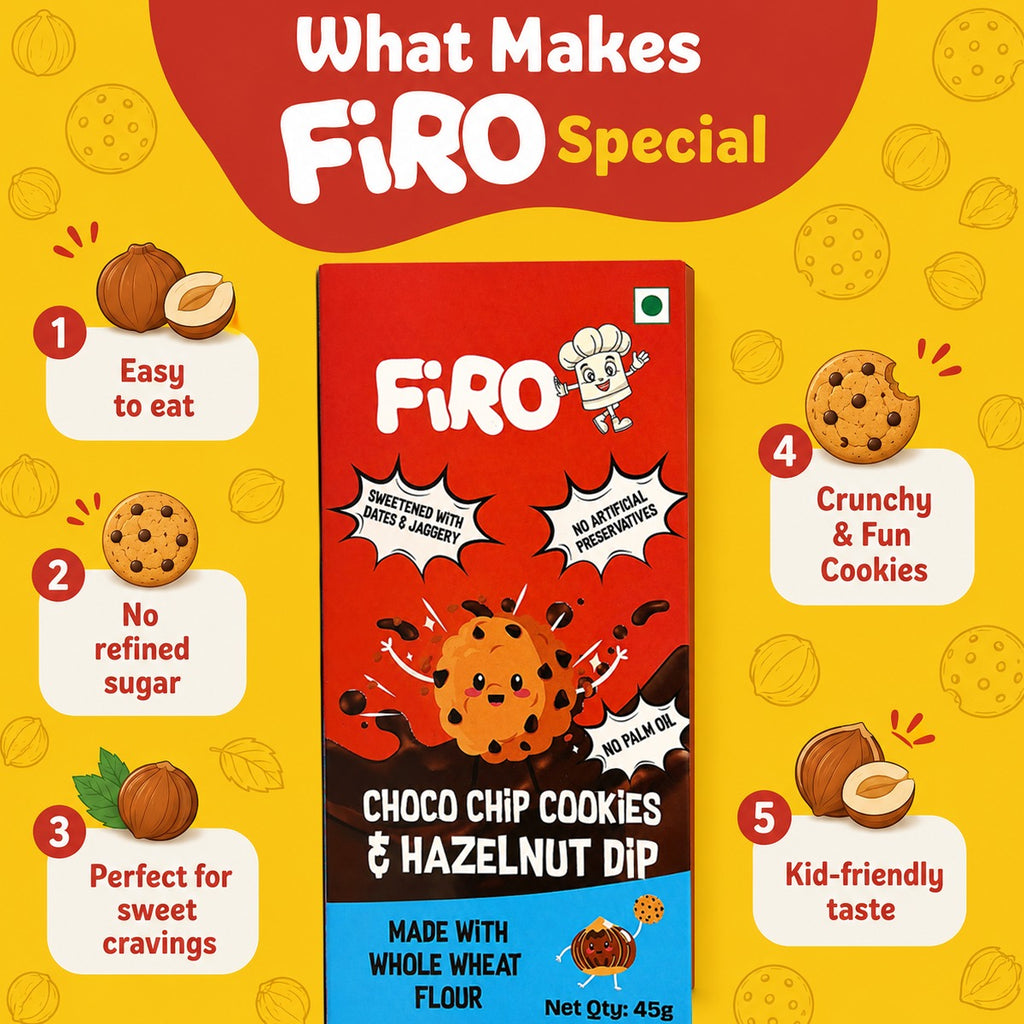 Firo Chocochip Cookies & Hazelnut Dip  | Kids Treats