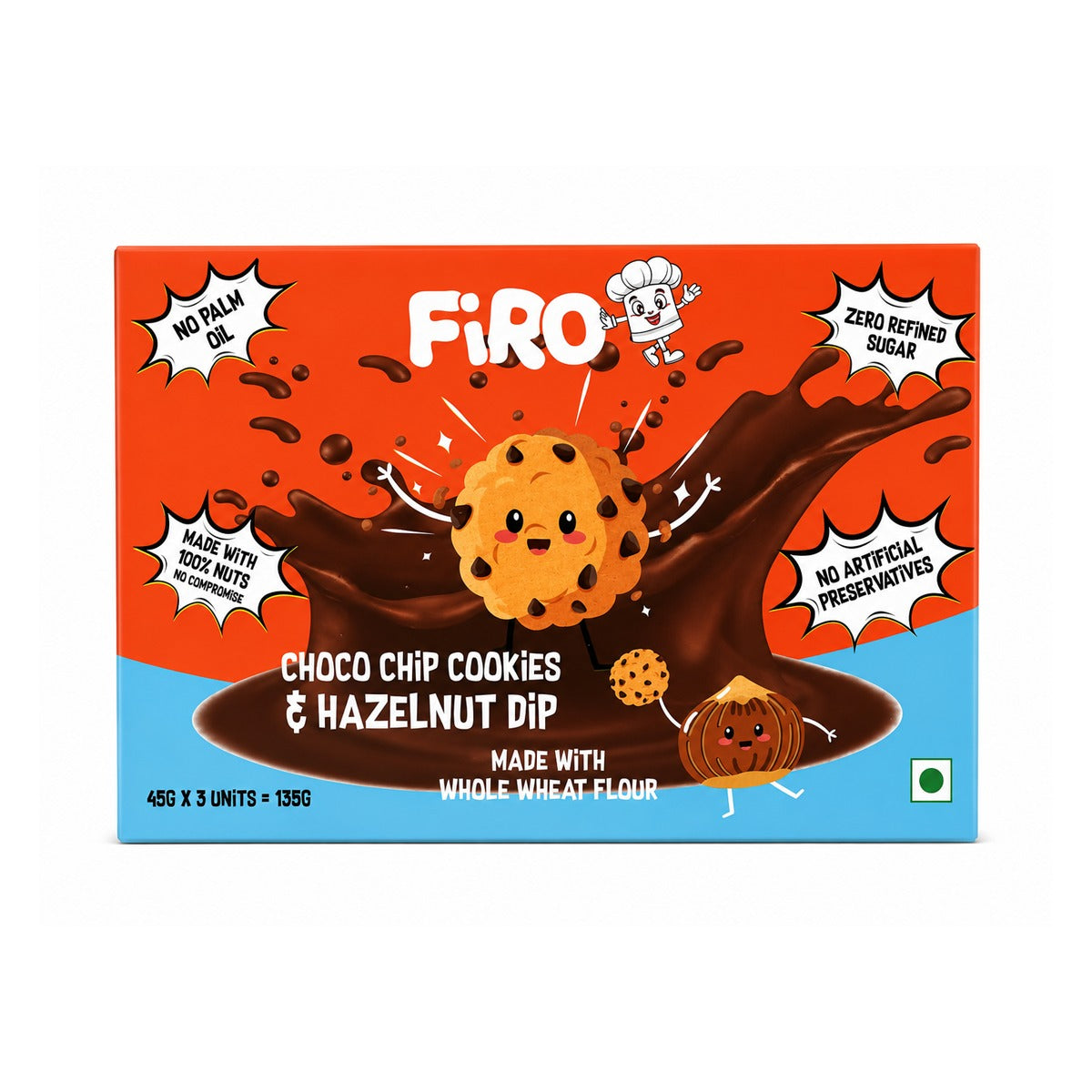 FIRO Chocochip Cookies and Hazelnut Dip (Pack of 3) | Kids Treats