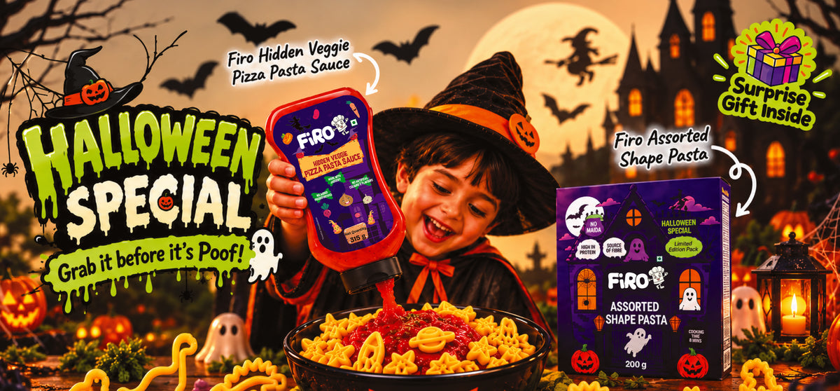 FIRO Halloween Special pasta and hidden veggie pizza pasta sauce